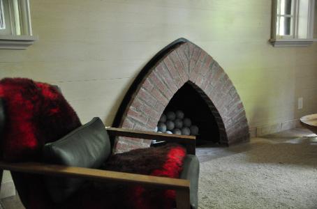 Custom Designed Fireplace in Basement